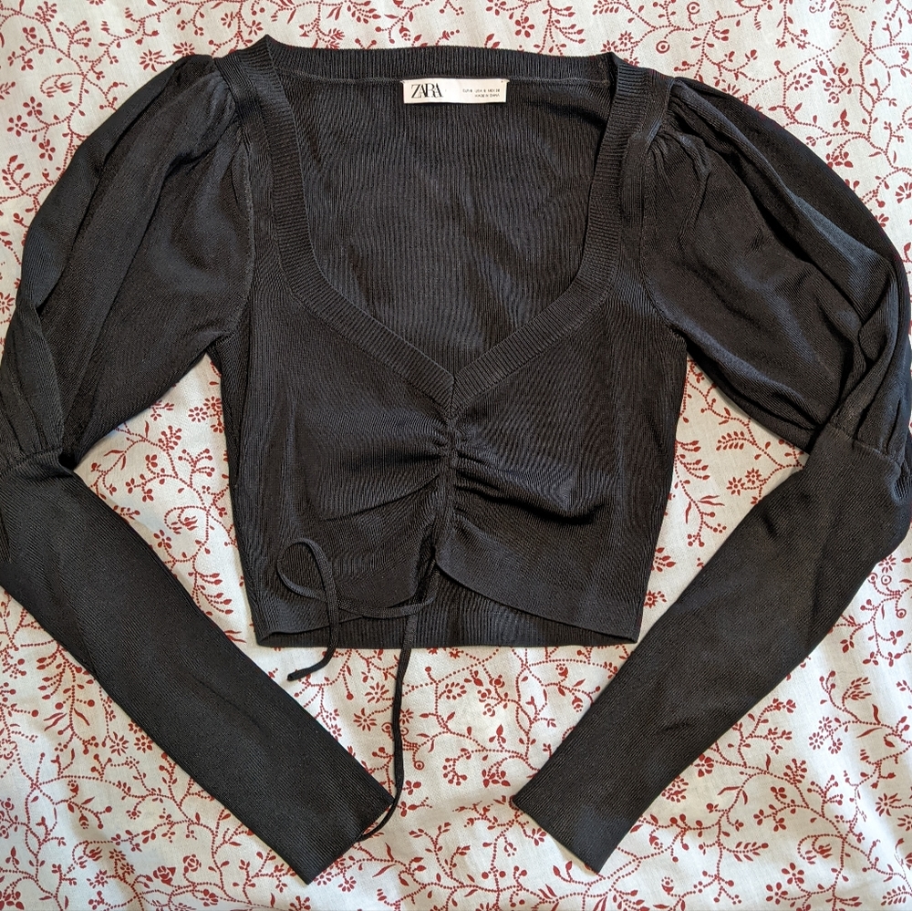 Zara ruched crop top